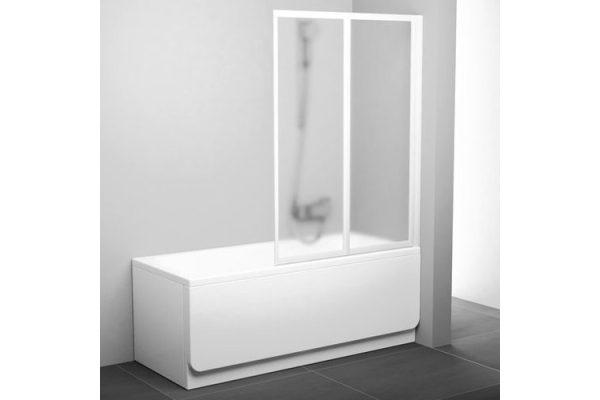 Шторка для ванны Ravak VS2 105 белый + транспарент