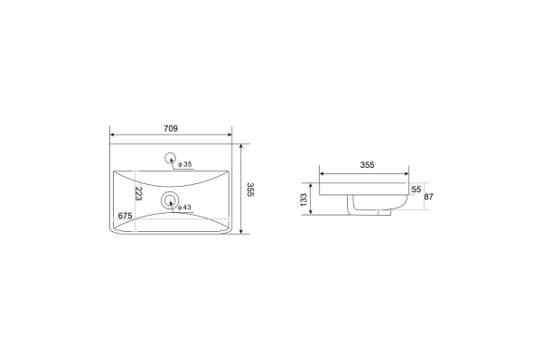 Раковина Velvex 9595(70)