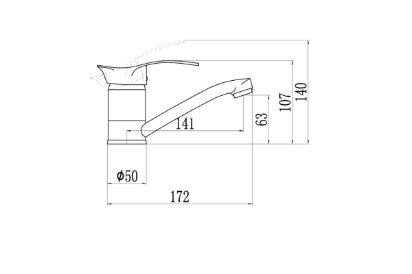 Смеситель Savol для кухонной мойки S-T4506-1