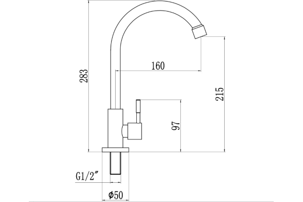 Смеситель Savol Моно S-SUS7002