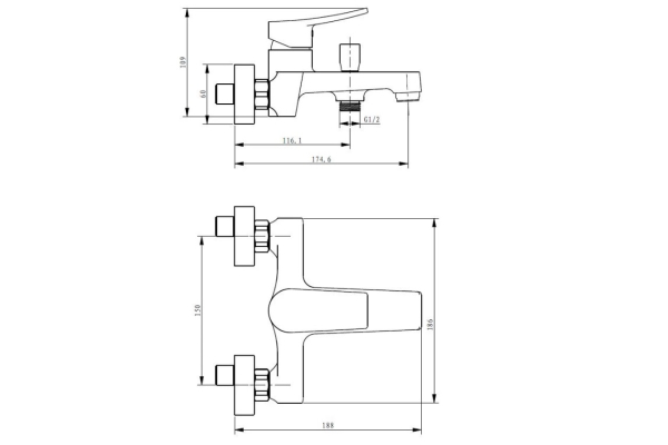 Смеситель Savol для ванны SK-H3101