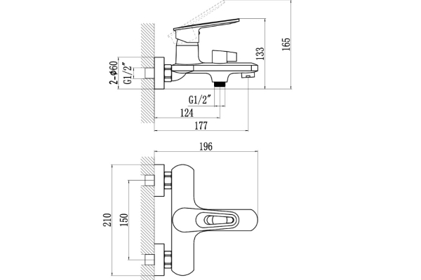 Смеситель Savol для душа S-600603A
