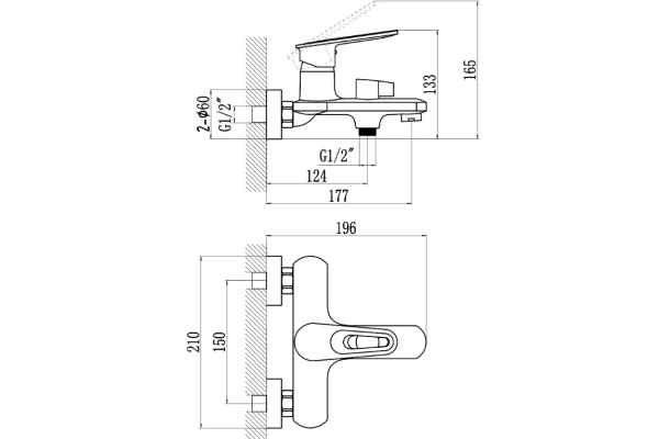 Смеситель Savol для душа S-600603AW
