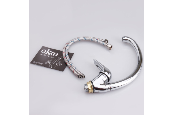 Смеситель для кухни Ekko E41102, с гайкой, хром