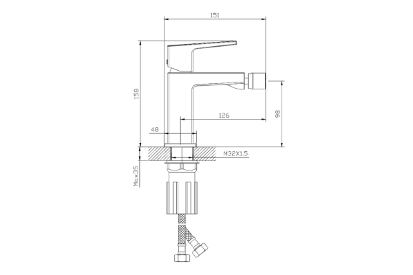 Смеситель для биде Splenka S01.50.06