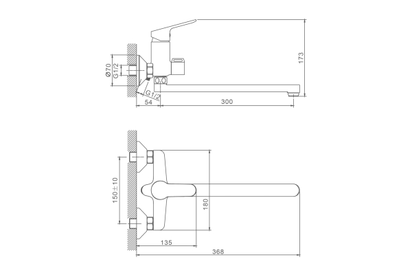 Смеситель для ванны Splenka S07.22