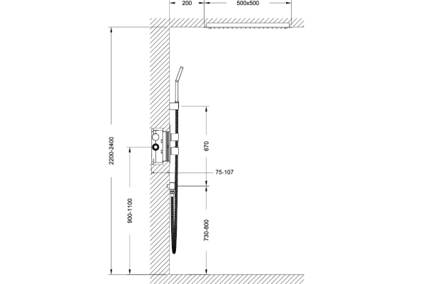 Душевая система Timo Petruma с термостатом встраиваемая матовый черный SX-5029/03SM