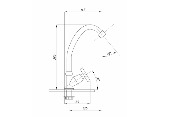 Кран Tsarsberg для холодной воды тип Кр-ЦБА TSB-01-88