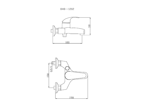 Смеситель Tsarsberg для ванны с душем тип См-ВОРНШлА TSB-848-1202