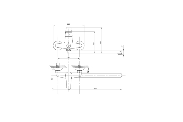 Смеситель Tsarsberg для ванны с душем тип См-ВУОРНШлА TSB-950-1157