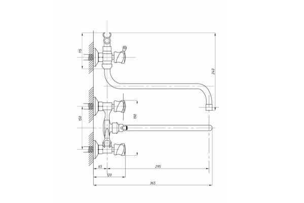 Смеситель Tsarsberg для ванны с душем тип См-ВУДРНШлА TSB-111-34