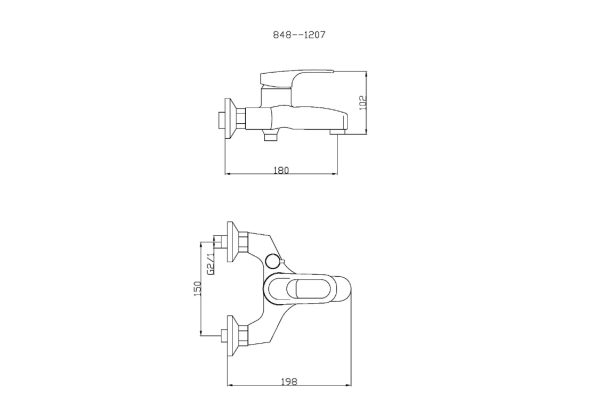Смеситель Tsarsberg для ванны с душем тип См-ВОРНШлА TSB-848-1207