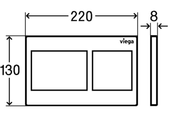 Кнопка смыва Viega для инсталляции Prevista Visign for Style 21, модель 8611.1