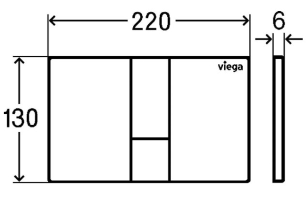 Кнопка смыва Viega для инсталляции Prevista Visign for Style 24, модель 8614.1, 773304