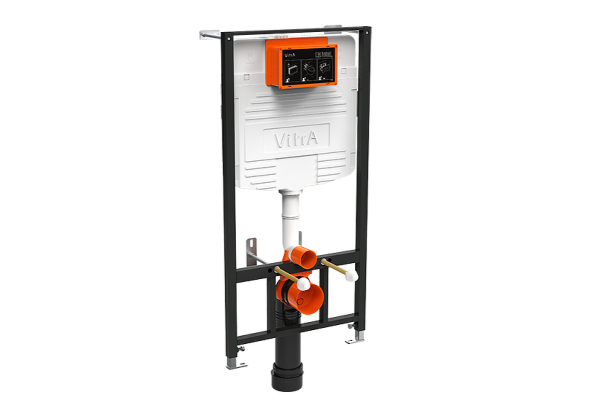 Комплект Vitra S20 L-box: унитаз подвесной безободковый, микролифт, инсталляция с кнопкой хром