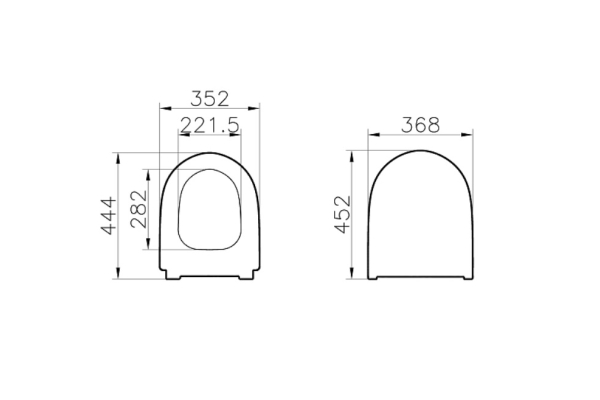 Сиденье для унитаза Vitra Sento 130-003-009 с микролифтом