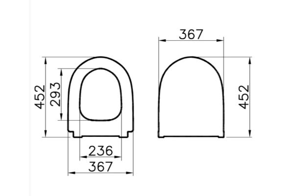 Сиденье Vitra Sento для унитаза, дюропластовое микролифт, матовый черный 120-483-009