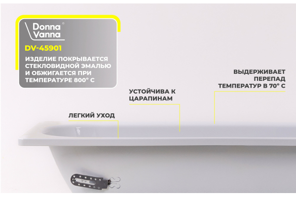 Стальная ванна ВИЗ Donna Vanna DV-45901 140х70 2,3мм о/п 01200