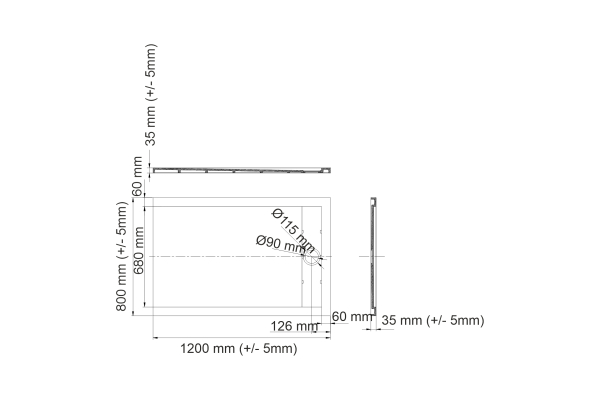Душевой поддон WasserKraft Wiese 84T06