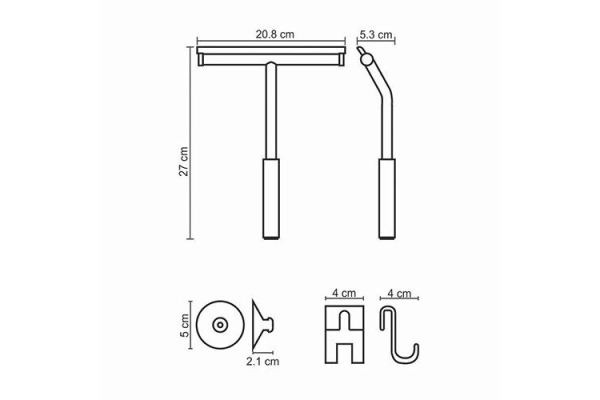 Скребок для душевой кабины WasserKraft K-211WHITE