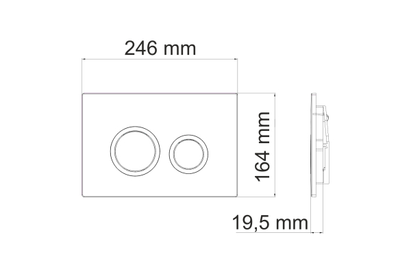 Бачок смывной встраиваемый WasserKraft Aller 10TLT.031.ME.MB01