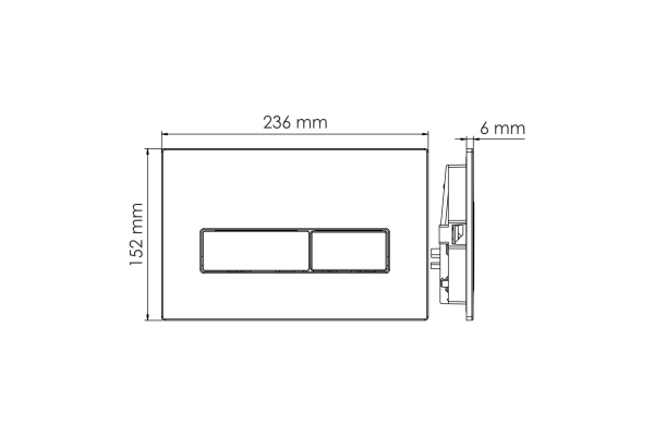 Бачок смывной встраиваемый WasserKraft Aller 10TLT.031.ME.PB03