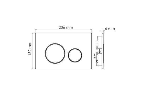 Бачок смывной встраиваемый WasserKraft Aller 10TLT.031.ME.PG02