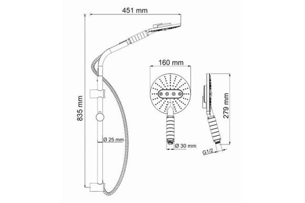 Душевой комплект WasserKraft A044