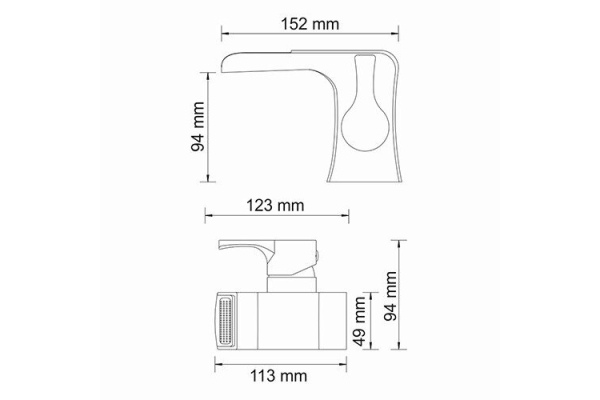 Смеситель WasserKraft Berkel для умывальника каскадный 4869