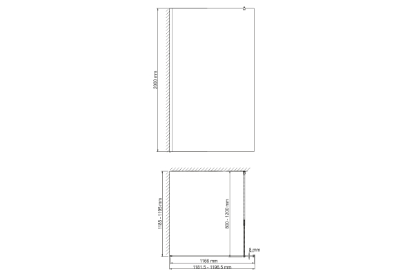 Душевая перегородка WasserKraft Abens 20W40