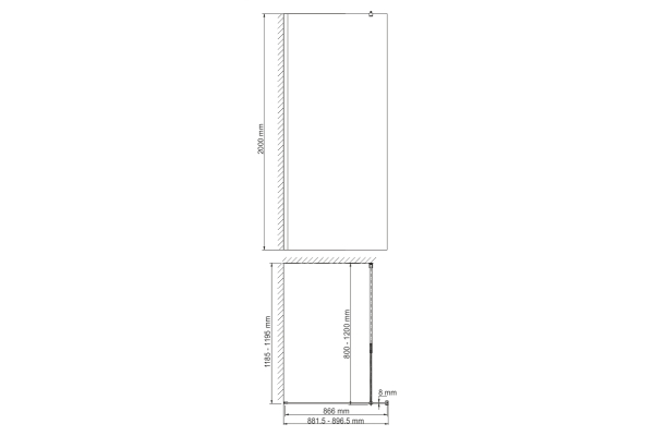 Душевая перегородка WasserKraft Abens 20W39