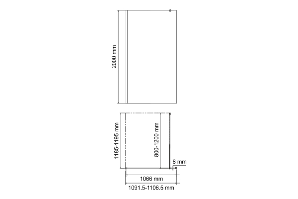 Душевая перегородка WasserKraft Rossel 28W46