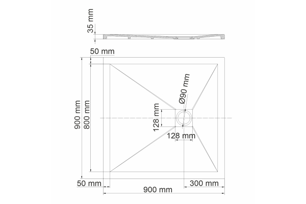 Душевой поддон WasserKraft Aller 10T03