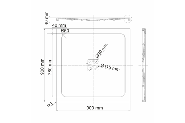 Душевой поддон WasserKraft Dinkel 58T03