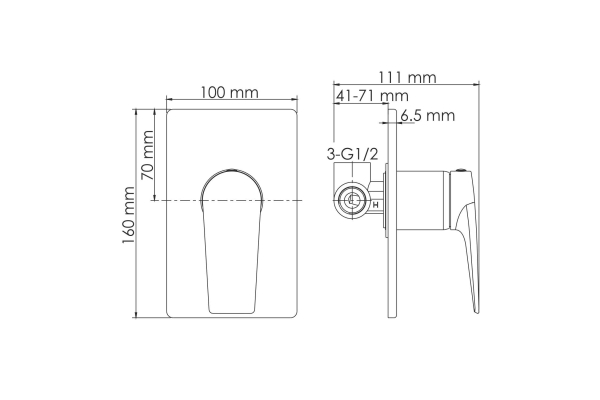 Смеситель WasserKraft Aisch для душа 5551