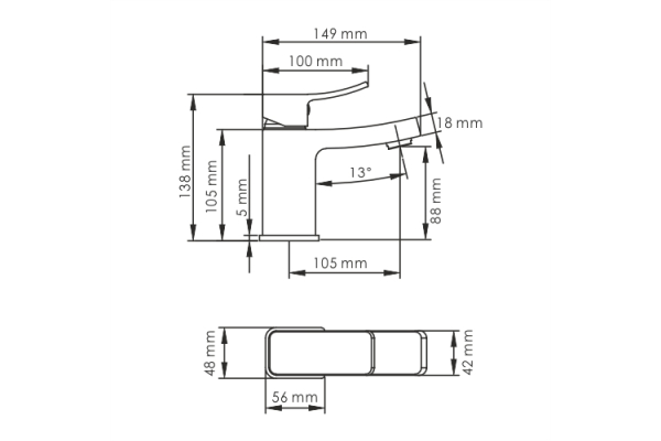 Смеситель WasserKraft Aller для раковины 1063