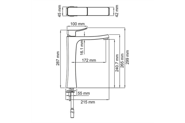 Смеситель WasserKraft Aller для раковины 1063H