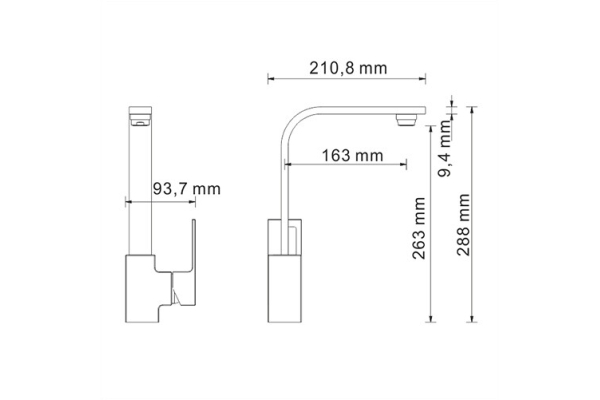 Смеситель WasserKraft Alme для кухни 1507