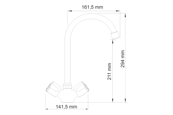 Смеситель WasserKraft Amper для кухни 2907