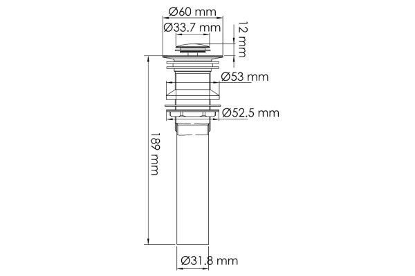 Донный клапан WasserKraft Push-up A250