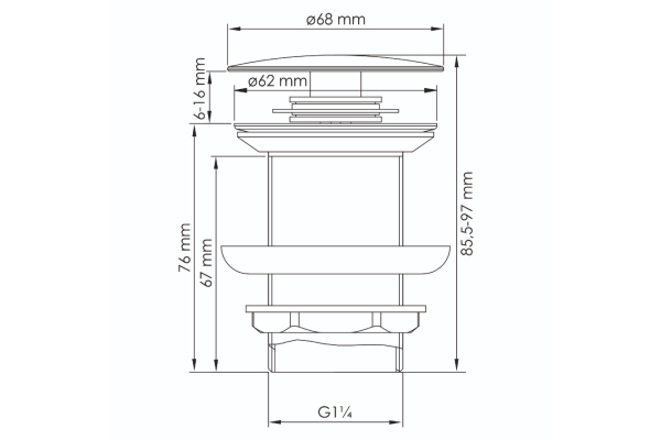 Донный клапан WasserKraft A245