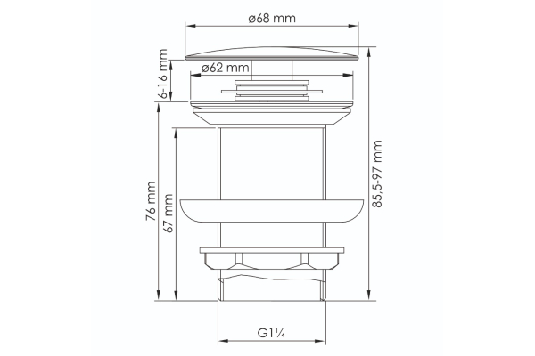 Донный клапан WasserKraft A248