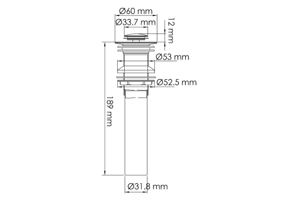 Донный клапан WasserKraft Push-up A249