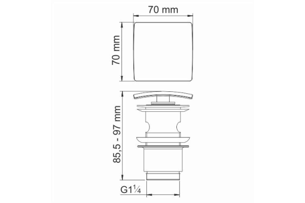 Донный клапан WasserKraft Push-up A167