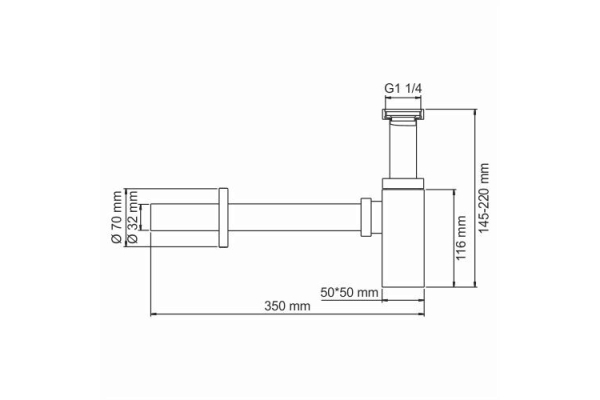 Сифон WasserKraft для раковины A169