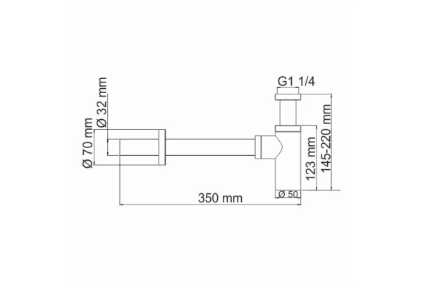 Сифон WasserKraft для раковины A150