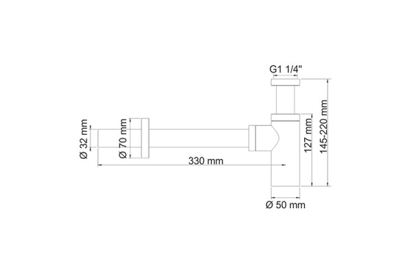 Сифон для раковины WasserKraft A070