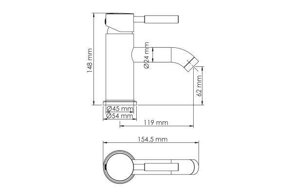 Смеситель WasserKraft Gollach для раковины 3305