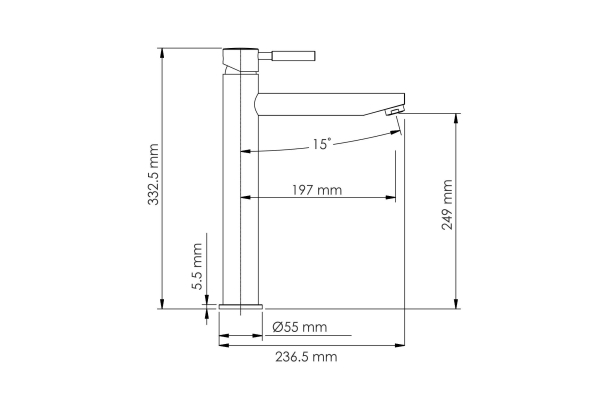 Смеситель WasserKraft Gollach для раковины 3303H