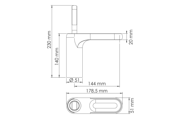 Смеситель WasserKraft Kammel для раковины 1803